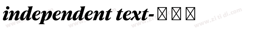 independent text字体转换